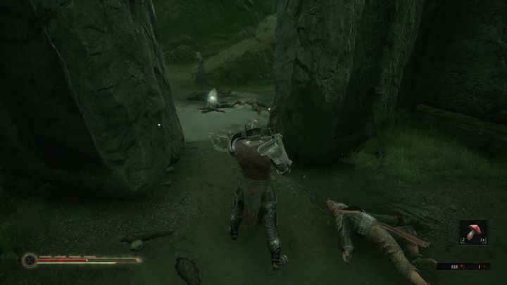 In front of you there is an opponent and a movable object - Mortal Shell: Fallgrim walkthrough - Walkthrough - Mortal Shell Guide, Walkthrough