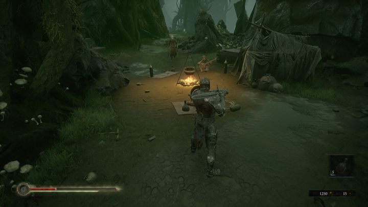 On the other side is an encampment -watch out for opponents and bear traps - Mortal Shell: Fallgrim walkthrough - Walkthrough - Mortal Shell Guide, Walkthrough