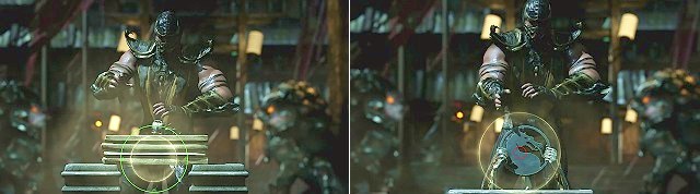 If you compare the first obstacle (on the left) with the last one (on the right) you note the changing difficulty - Towers | System - System - Mortal Kombat X Game Guide