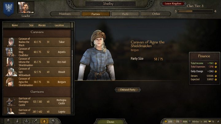 Caravans provide passive income. - Mount and Blade 2 Bannerlord: How to create caravan? - FAQ - Mount and Blade 2 Bannerlord Guide