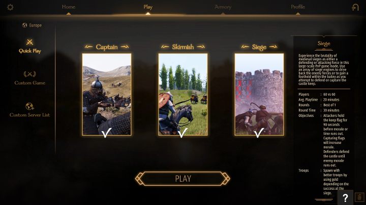 The multiplayer mode offers three different types of gameplay. - Mount and Blade 2 Bannerlord: Game modes - multiplayer, campaign - Basics - Mount and Blade 2 Bannerlord Guide