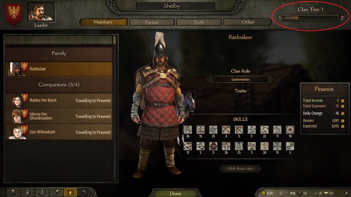 You can check your reputation level (as well as your clan level) in the clan menu. - Mount and Blade 2 Bannerlord: How to gain reputation? - FAQ - Mount and Blade 2 Bannerlord Guide