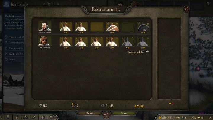 Soldiers can be recruited in towns and villages. - Mount and Blade 2 Bannerlord: Beginnings - what to do first? - Basics - Mount and Blade 2 Bannerlord Guide