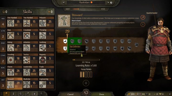 The character development consists of three elements. - Mount and Blade 2 Bannerlord: Character creation, development and skills - Basics - Mount and Blade 2 Bannerlord Guide