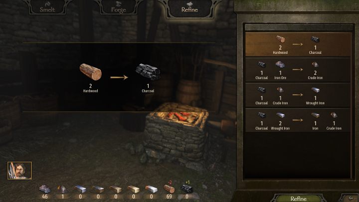 In the Refine tab you can convert the acquired materials into other crafting materials. - Mount and Blade 2 Bannerlord: Smithing - crafting, obtaining materials - Basics - Mount and Blade 2 Bannerlord Guide