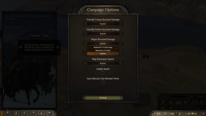 The difficulty level is determined by several settings. - Mount and Blade 2 Bannerlord: How to change difficulty level? - FAQ - Mount and Blade 2 Bannerlord Guide