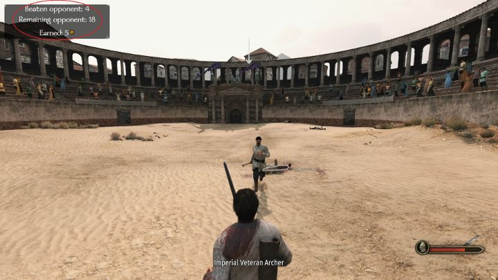 The number of defeated opponents and received gold is displayed in the top left corner of the screen. - Mount and Blade 2 Bannerlord: How to earn money? - FAQ - Mount and Blade 2 Bannerlord Guide
