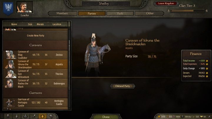 You must assign your companion to operate the caravan. - Mount and Blade 2 Bannerlord: How to earn money? - FAQ - Mount and Blade 2 Bannerlord Guide