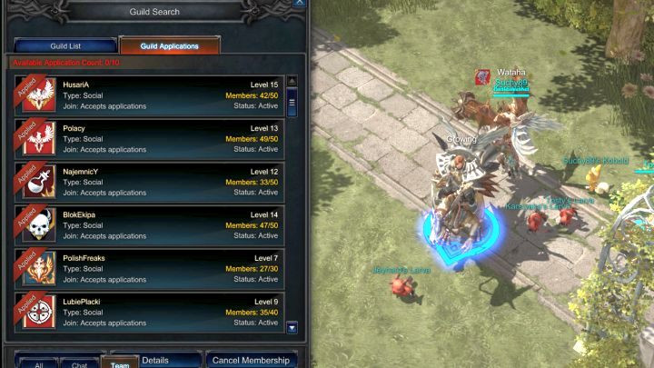 You can apply to 10 guilds at the same time. - Guild - How to create a guild in MU Legend? - Gameplay mechanics - MU Legend Game Guide