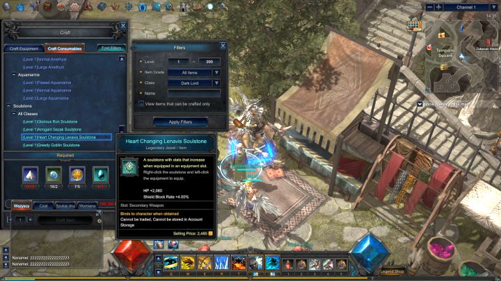 Gems and soul stones can be crafted. - Gems in MU Legend - Gameplay mechanics - MU Legend Game Guide