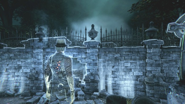 There is a peril lurking past this fence. - Chapter 4 - The Knowledge of Teleportation - Main investigations - Murdered: Soul Suspect - Game Guide and Walkthrough