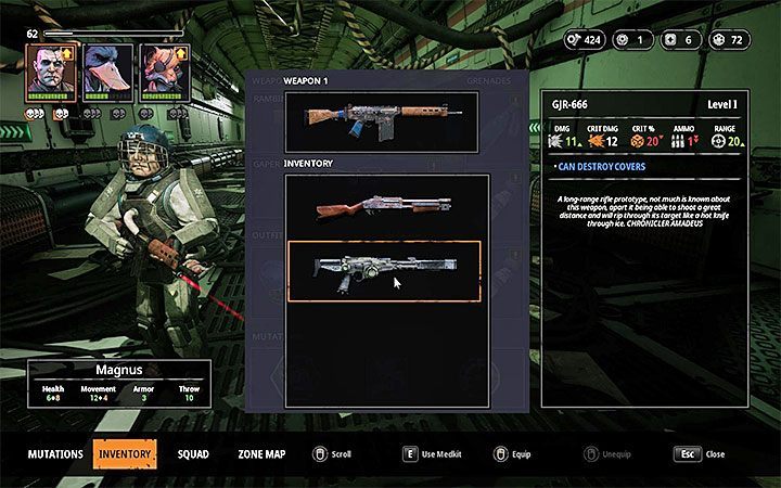 The right equipment and skills are both key elements of winning fights - Character development and gear selection in Mutant Year Zero Road to Eden - Basics - Mutant Year Zero Road to Eden Guide