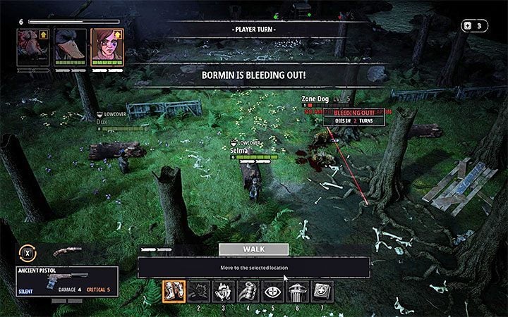 When a hero loses all his health points, there is no immediate death - How to heal team members in Mutant Year Zero? - FAQ - Mutant Year Zero Road to Eden Guide