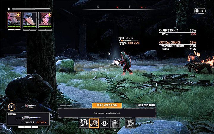The problem of fires mostly occurs when enemies named Pyros to take part in fights - How to extinguish a fire in Mutant Year Zero? - FAQ - Mutant Year Zero Road to Eden Guide