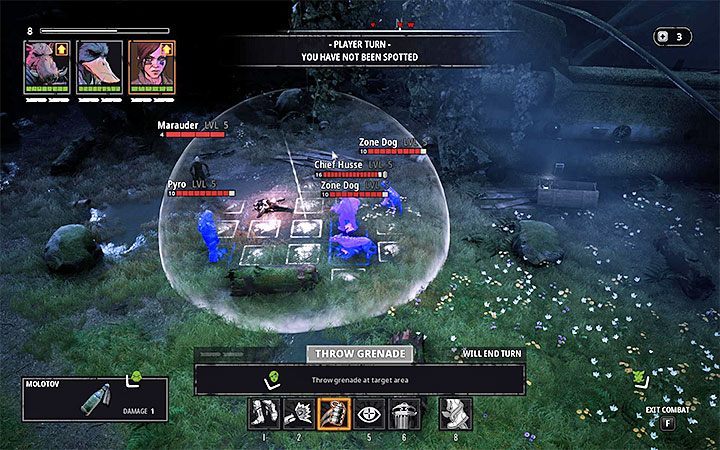 In the enemies main camp, there will be many opponents waiting for you, including the unique ones - Pyro and Chief Husse - The Fallen Angel | Mutant Year Zero Road to Eden World Atlas - World Atlas - Mutant Year Zero Road to Eden Guide