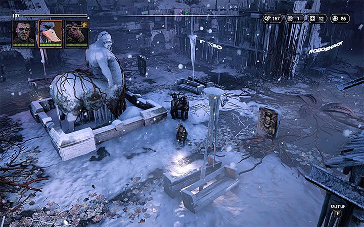 Enemies - Goran (level 80), Pod Wolf (level 80), Pod Jumper (level 80), Pod Spawner (level 80), Pod Burner (level 80), Polis-Bot (level 80), Polis-Bot Enforcer (level 80) - The Frozen City | World Atlas and walkthrough for Mutant Seed of Evil DLC - World Atlas - Mutant Year Zero Road to Eden Guide