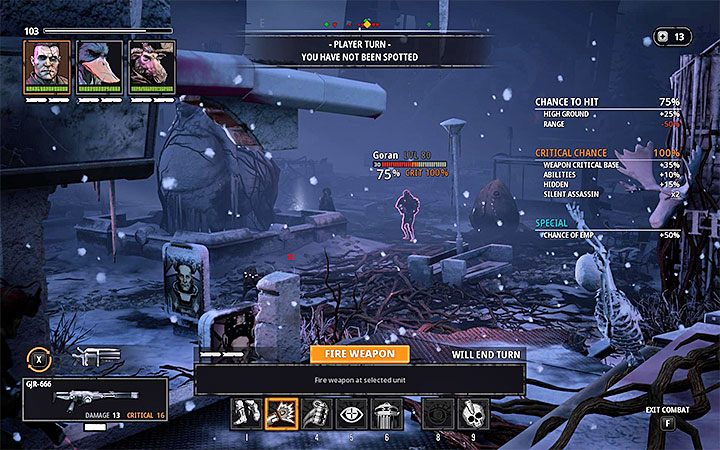 We recommend spending the first few turns on destroying the nearest Pod Spawner and killing the Pod Wolf, which will probably reach your team very soon - The Frozen City | World Atlas and walkthrough for Mutant Seed of Evil DLC - World Atlas - Mutant Year Zero Road to Eden Guide