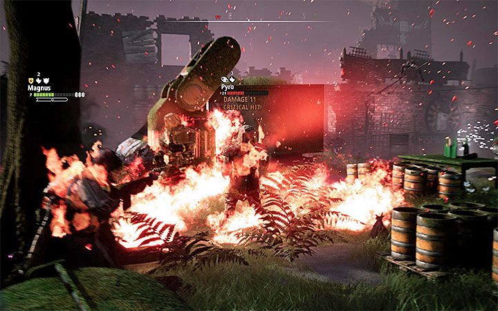 Pyroghuls toss Molotov cocktails - Dealing with difficult opponents in Mutant Year Zero Road to Eden - Basics - Mutant Year Zero Road to Eden Guide