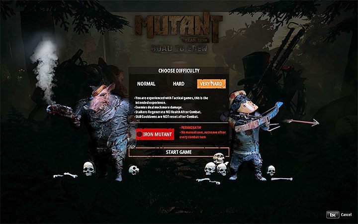 In Mutant Year Zero: Road to Eden there are three main difficulty levels: Normal, Hard and Very Hard - Mutant Year Zero Road to Eden Guide