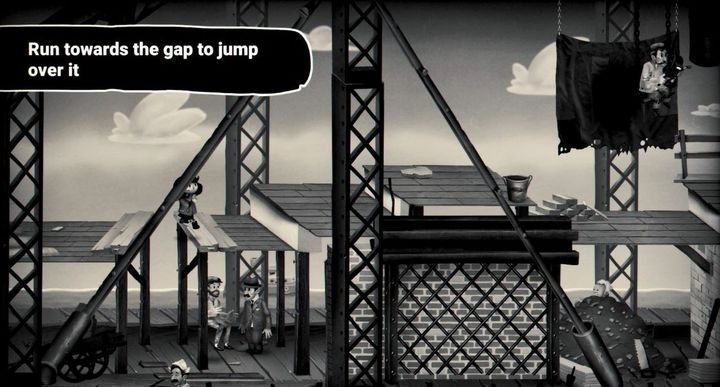 To jump over a hole/cliff, sprint and run into the obstacle. - Chapter 5 - Youre not alone anymore - My memory of Us Walkthrough - Walkthrough - My memory of Us Guide