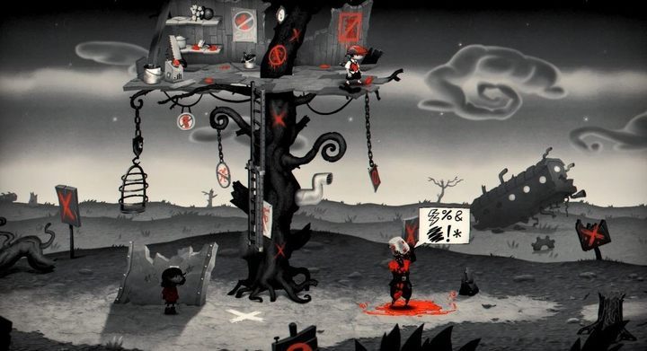 Spill the bucket of paint at the officer. - Chapter 15 - The Forest - My memory of Us Walkthrough - Walkthrough - My memory of Us Guide