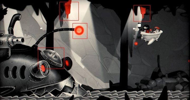 The weak point of the enemy is its forehead with a glowing light and the crystal hidden between the eyes. - Chapter 17 - Parents, Bathtub, and the Giant Fish - My memory of Us Walkthrough - Walkthrough - My memory of Us Guide