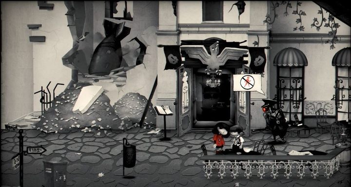 The picture shows how the game informs you where you should go - at this point you can see that the guard will not let the main character pass, because she is marked in red - you should try find another passage or come up with a way to trick the guard. - My memory of Us Guide