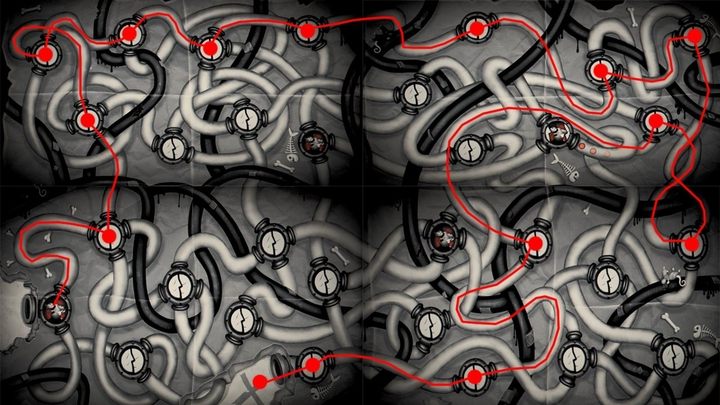 The picture shows the correct path to the objective (the x mark at the end). - Trophies and achievements in My Memory of Us - Hidden content and collectibles - My memory of Us Guide