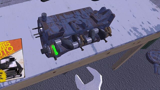 The bearings are tightened with a 9mm wrench. - Engine and Gearbox of the Satsuma car | My Summer Car - Assembling the Satsuma car - My Summer Car Guide