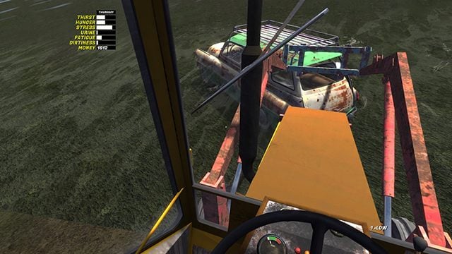 After the allotted time, reverse (keep pressing the B until you reach the R mark) and pull the car out of the water - Ruscko car | Playable vehicles in My Summer Car - Playable vehicles - My Summer Car Guide