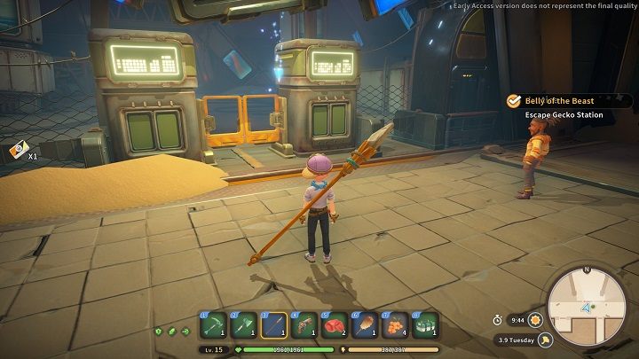 Keep going forward until you return to the locked gate - My Time at Sandrock: Belly of the Beast - walkthrough - Main missions - My Time at Sandrock Guide, Walkthrough