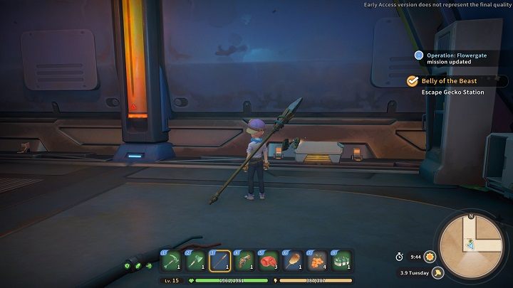 You will find a chest with ammo for your gun at the end of the unlocked corridor - My Time at Sandrock: Belly of the Beast - walkthrough - Main missions - My Time at Sandrock Guide, Walkthrough