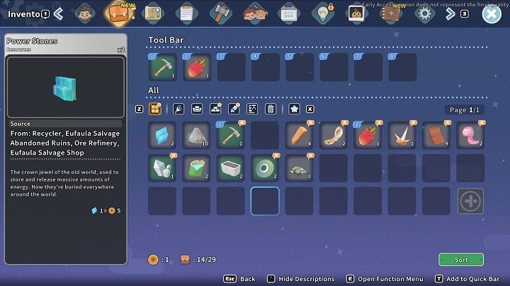 Your character's inventory is divided into slots - My Time at Sandrock: Inventory - how to increase? - FAQ - My Time at Sandrock Guide, Walkthrough