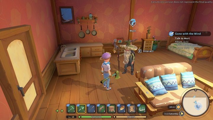 It's time to inform the graveyard keeper about completing the task - My Time at Sandrock: Gone with the Wind - walkthrough - Side missions - My Time at Sandrock Guide, Walkthrough