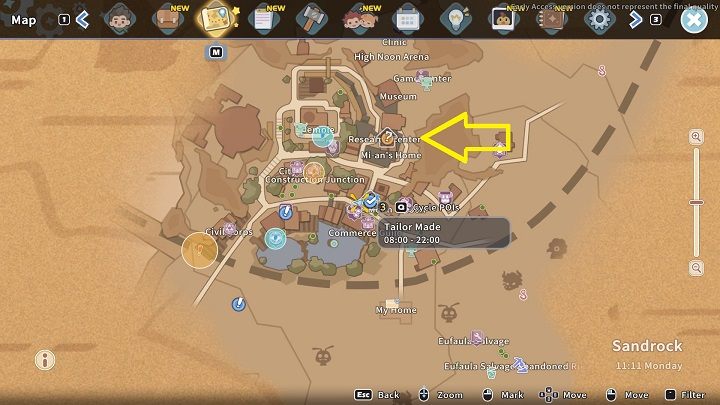 The quest will automatically start when you find your first Data Disc during the Picking Up the Slack main quest - My Time at Sandrock: On the Shoulders of Buried Giants - walkthrough - Main missions - My Time at Sandrock Guide, Walkthrough