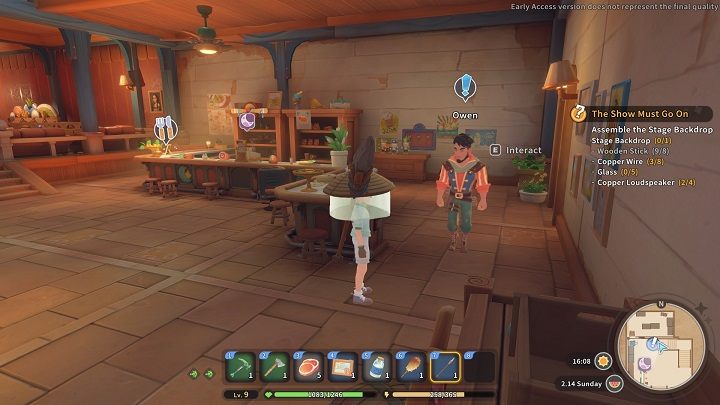 The task is available the day after the first sandstorm - My Time at Sandrock: Over the Moon - walkthrough - Side missions - My Time at Sandrock Guide, Walkthrough