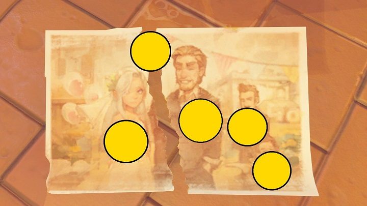 First, examine the Wedding Photo depicting Logan's parents - My Time at Sandrock: Wheres Mi-an - walkthrough - Main missions - My Time at Sandrock Guide, Walkthrough