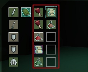 Your inventory allows to carry only nine items, so choose wisely. - Extra - Equipment - Necropolis Game Guide