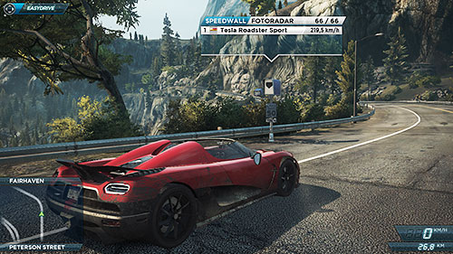 Around Fairhaven there are 66 traffic enforcement cameras, that serve the purpose of collectibles and can be used to beat one's own achievements, as well as the achievements of your friends that also play Most Wanted - Traffic enforcement cameras - Need for Speed: Most Wanted (2012) - Game Guide and Walkthrough