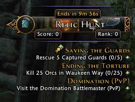 You will see time until the end, your score and your rank - Events - Game basics and exploration - Neverwinter - Game Guide and Walkthrough