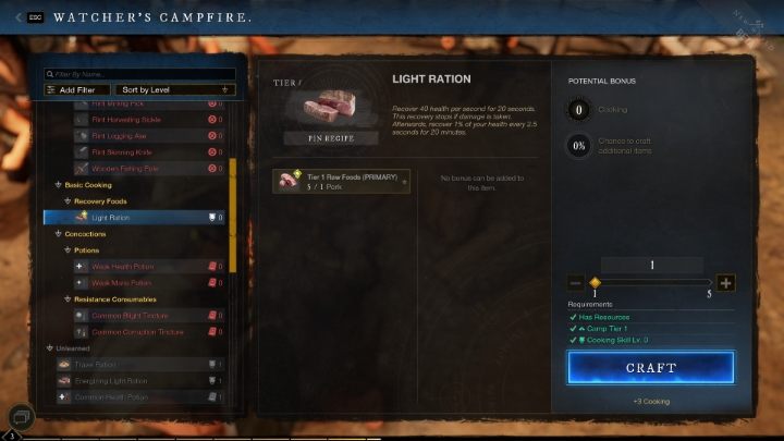 The cheapest and easiest way to heal yourself is to use Recovery Foods - New World: Healing - how to restore health? - FAQ - New World Guide