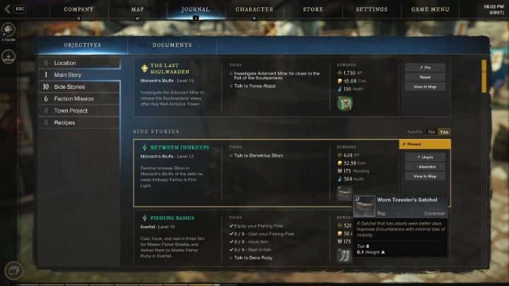 Carrying capacity w New World can be increased by equipping a bag - New world: How to increase carrying capacity? - FAQ - New World Guide