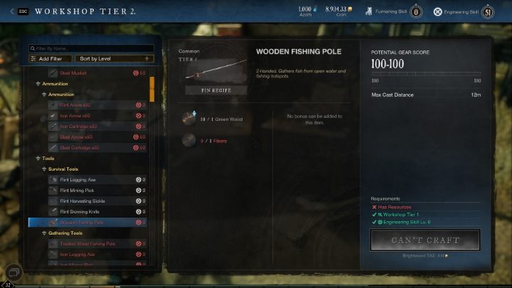 You're rewarded with a basic fishing rod for completing one of the first quests in New World - New World: Fishing - gathering - Gathering - New World Guide