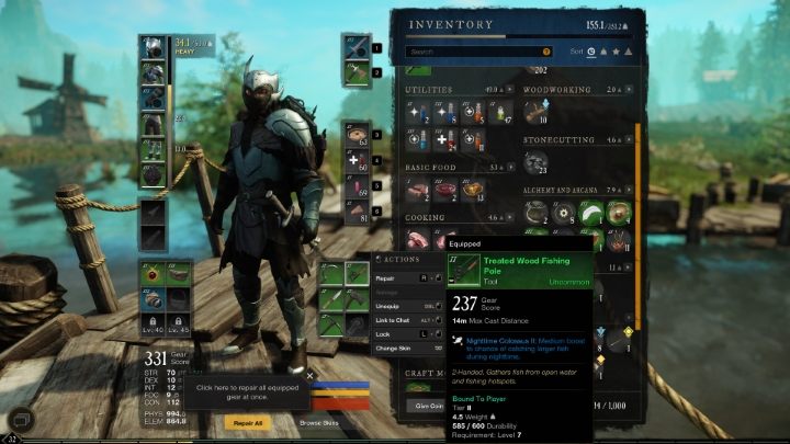 Just like other harvesting tools, the fishing rods in New World are divided into 5 classes - New World: Fishing - gathering - Gathering - New World Guide