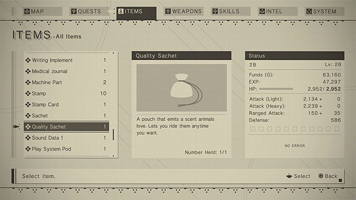 As part of this quest, you must help in obtaining a cure - go to the mall and find Medical Journal - NieR Automata: Animals - how to tame? - FAQ - NieR Automata Guide