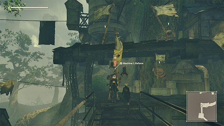 This chapter will begin when you first get to the Machine Village by following the friendly machine encountered in the Amusement Park - NieR Automata: Chapter 5, Route A - walkthrough - Route A - NieR Automata Guide