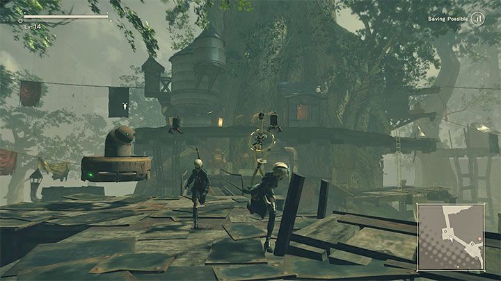 In order to continue the main storyline, meet Pascal in the Machine Village again - NieR Automata: Chapter 5, Route A - walkthrough - Route A - NieR Automata Guide