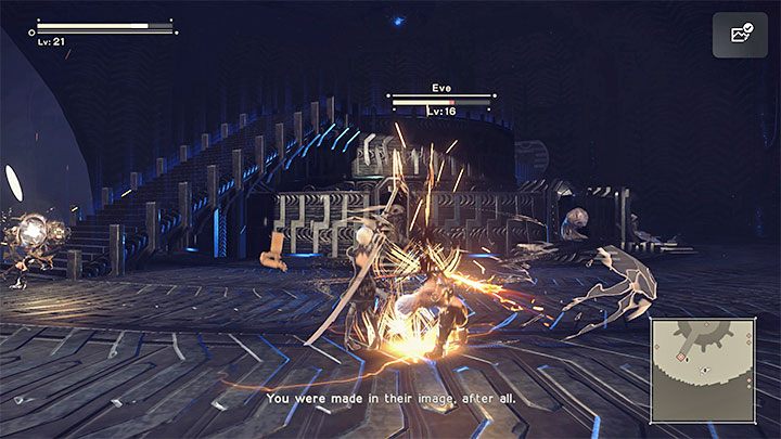 Eve is able to respond to your actions - NieR Automata: Chapter 5, Route A - walkthrough - Route A - NieR Automata Guide