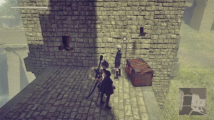 After reaching the first location with castle walls and pillars, you will be attacked by a new group of machines - NieR Automata: Chapter 6, Route A - walkthrough - Route A - NieR Automata Guide