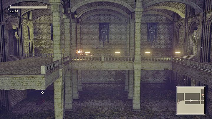 The whole castle has to be explored with a camera positioned from the side - NieR Automata: Chapter 6, Route A - walkthrough - Route A - NieR Automata Guide